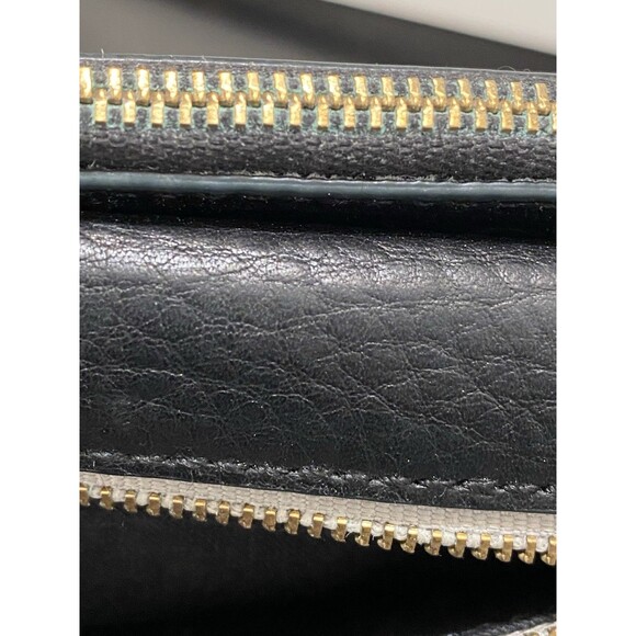 Fossil Black/White/Red Zebra Stripe Leather Wallet EUC - Picture 5 of 6